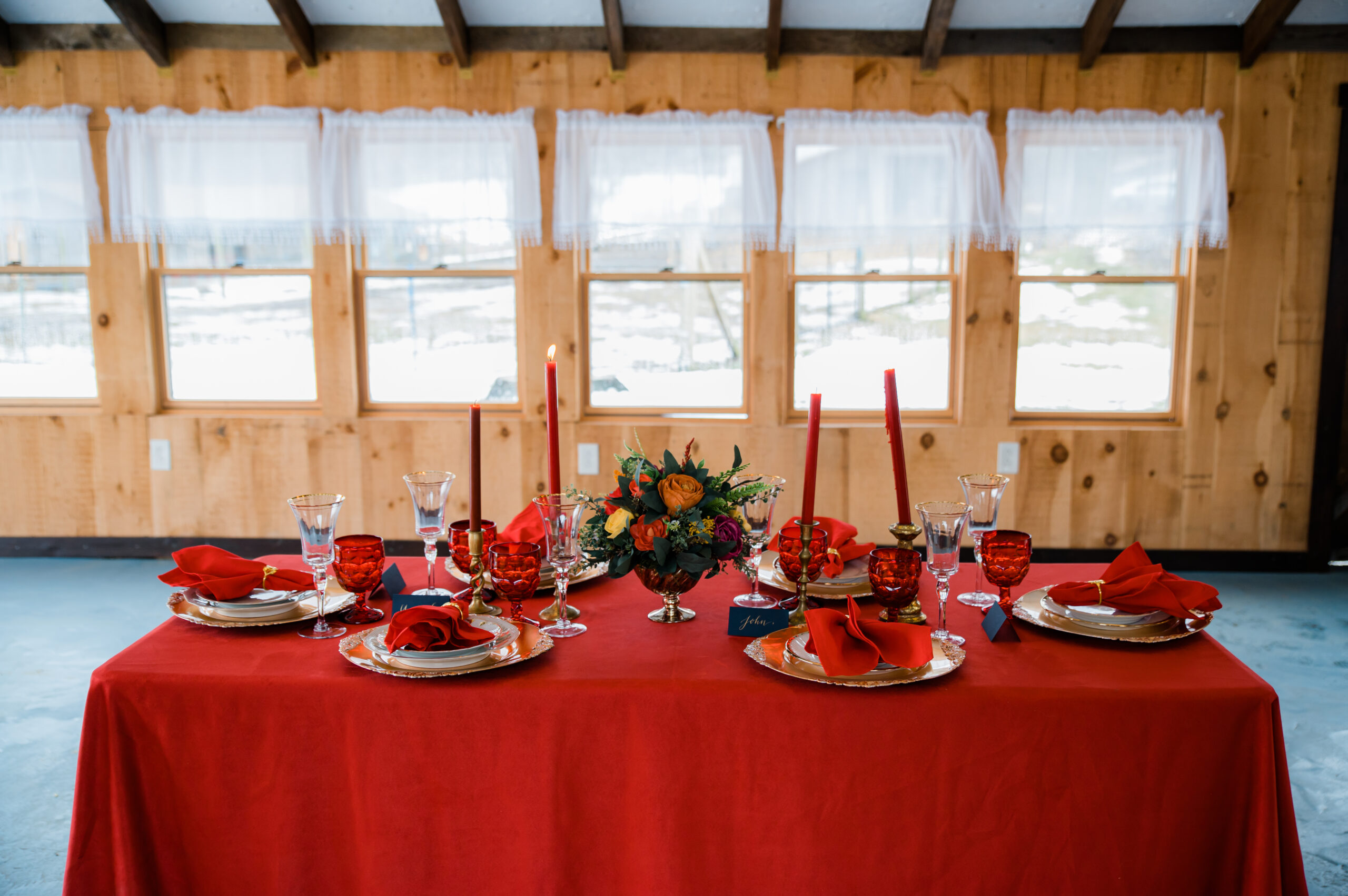 wood flower decor for connecticut wedding reception