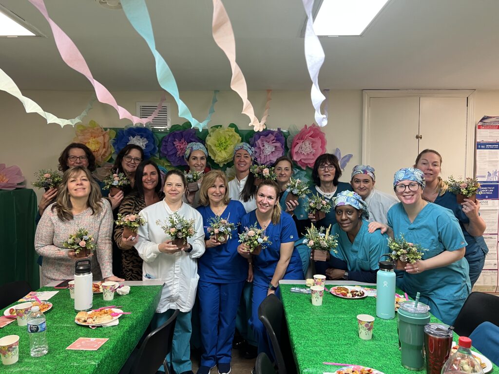 corporate team building with a DIY wood flower arrangement workshop